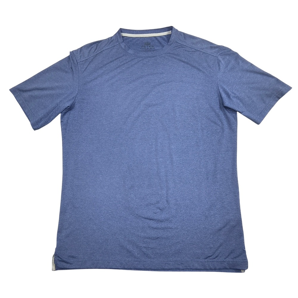 Peter Millar Seaside Collection Blue Melange Performance T-Shirt Mens Size M